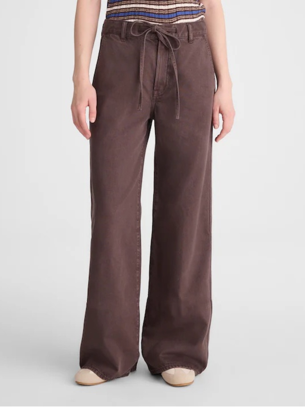 Madewell The Ultimate Wide-Leg Pant Airy Denim Dark Brown Trouser Jeans sz 29